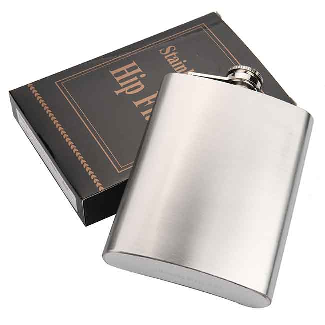 Factory Sale Various Stainless 2021 Silver New Nice Modern Mini Hip Flask Set 8oz Stainless Steel Hip Flask Sets with a Box