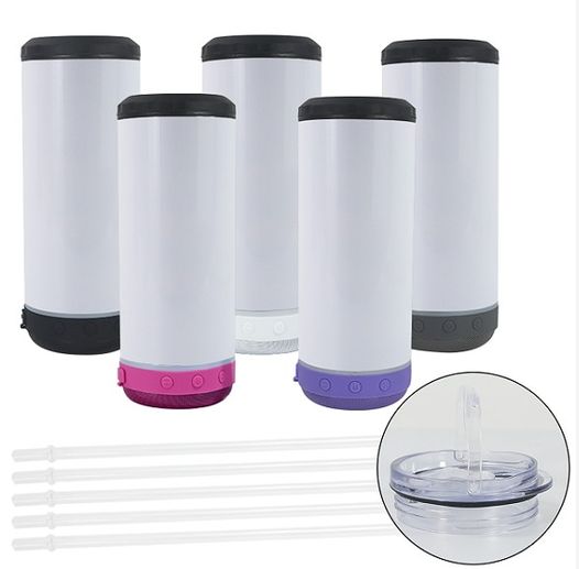 Hot new 16oz 4 in 1 speaker can cooler tumbler sublimation blanks