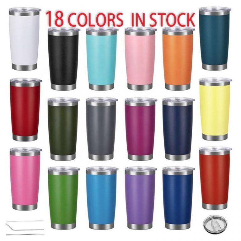 Hot 20oz powder coated cup Double Wall Stainless Steel Vacuum Insulated Travel Coffee Tumbler With Custom Logo and Opener